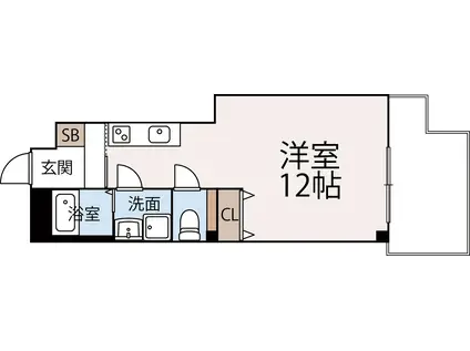 THE CITY太秦(1K/1階)の間取り写真