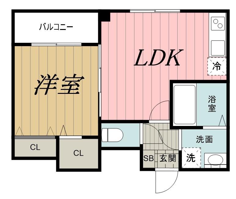 プラチナレジデンス(1LDK/4階)の間取り写真