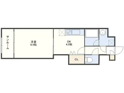 アムール扇町(1DK/3階)の間取り写真