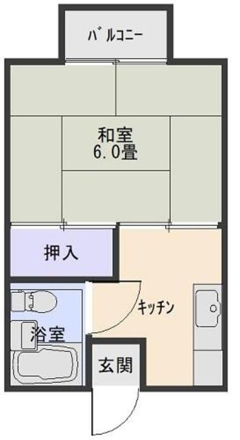コーポホワイト(1K/2階)の間取り写真