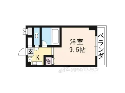 カルテットKOBORI B棟(1K/3階)の間取り写真