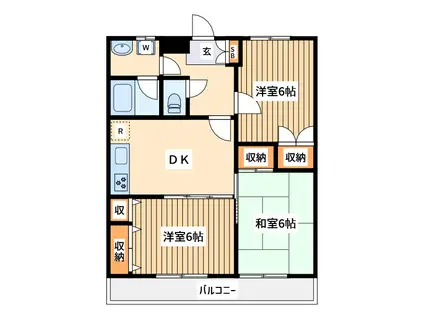 エクセル府中(3DK/3階)の間取り写真