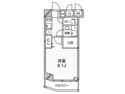 プライマル武蔵関(1K/3階)の間取り写真
