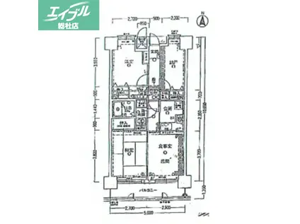ライオンズマンション倉敷幸町(2SLDK/10階)の間取り写真