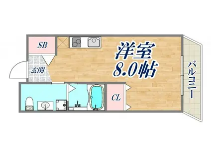 GIULIA須磨浦Ⅲ(ワンルーム/3階)の間取り写真