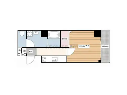 CORTES(1K/5階)の間取り写真