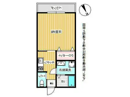 フロマージュYM(1K/1階)の間取り写真