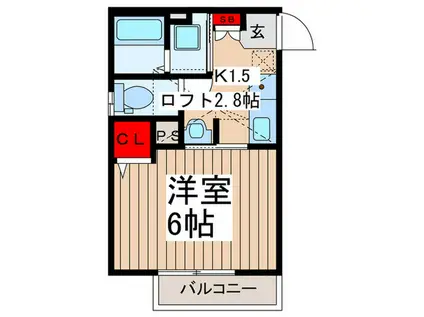 ＪＲ埼京線 与野本町駅 徒歩13分 2階建 築13年(1K/2階)の間取り写真