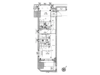 ライオンズアイル赤坂(1LDK/11階)の間取り写真