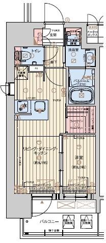 レオンヴァリエ長堀通(1LDK/5階)の間取り写真