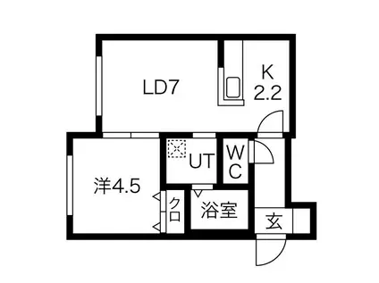 VERDE MANTIS(1LDK/3階)の間取り写真