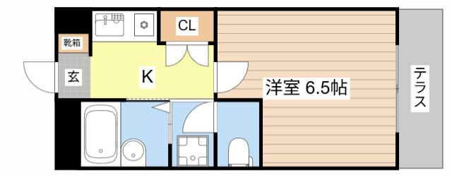 バローゼ(1K/1階)の間取り写真
