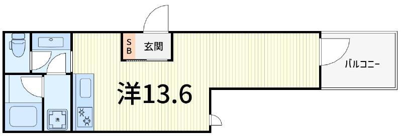 LEA ROOMお花茶屋(ワンルーム/3階)の間取り写真