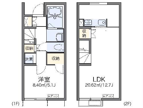 レオネクスト七番街(1LDK/1階)の間取り写真