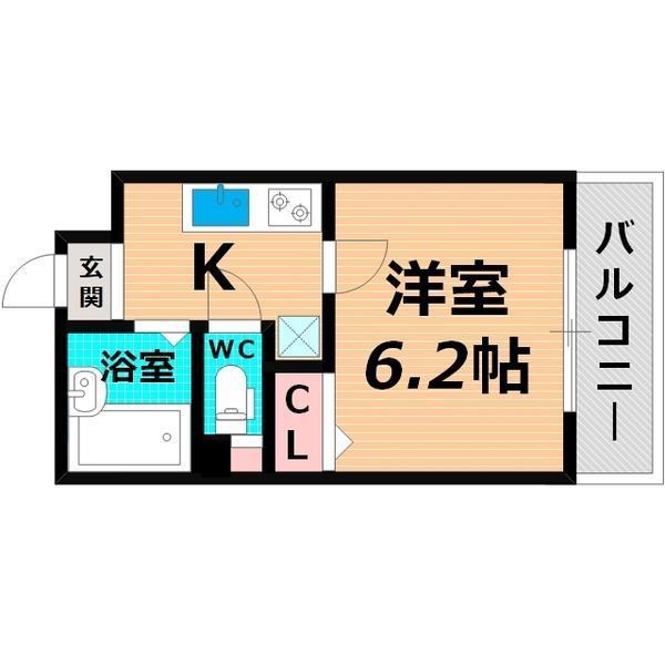 インターナショナル城東(1K/3階)の間取り写真