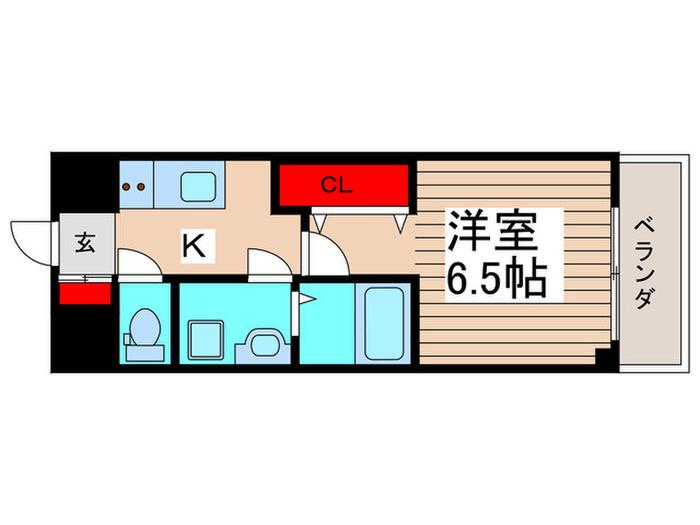 SーFORT西船橋LIBRE(1K/3階)の間取り写真