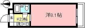 コラージュ(1K/2階)の間取り写真