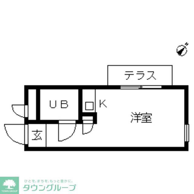TOP市ヶ谷(ワンルーム/1階)の間取り写真
