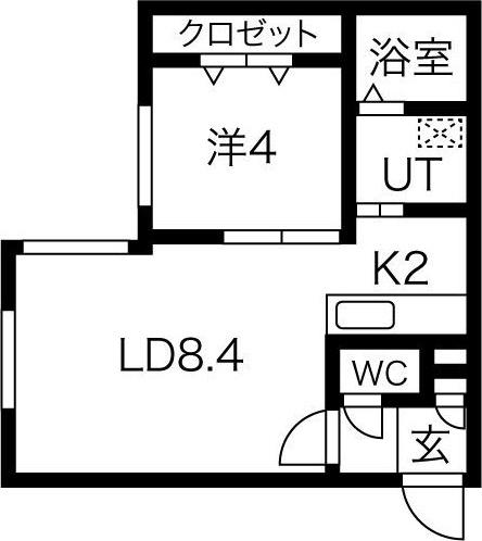 BRILLIANT S17(1LDK/4階)の間取り写真