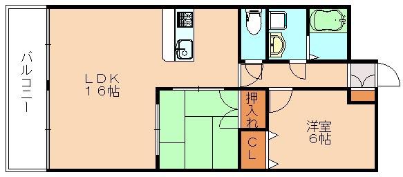 エクセルステージ(2LDK/5階)の間取り写真