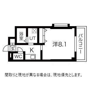 ルパンハウス(1K/2階)の間取り写真
