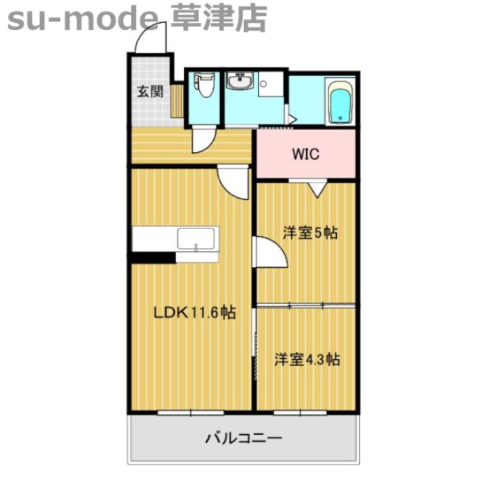 ハートフルマンション神出(2LDK/1階)の間取り写真
