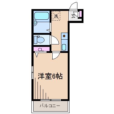 ルミエール(1K/1階)の間取り写真