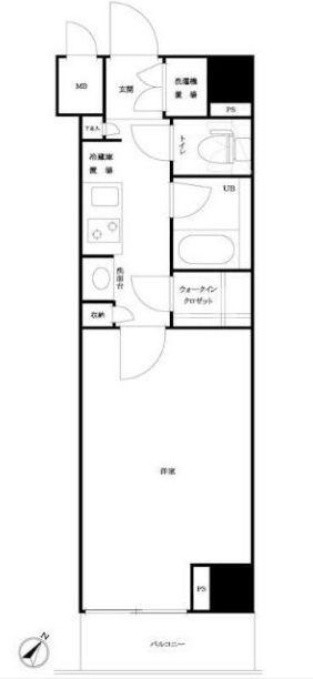 ルーブル浜松町 902(1K/9階)の間取り写真