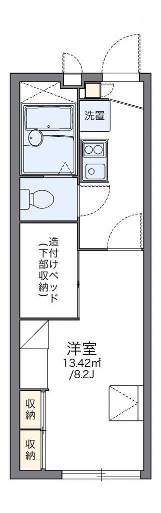 レオパレス菊(1K/1階)の間取り写真