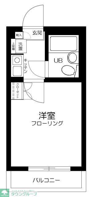 プライムガーデン桜上水(1K/2階)の間取り写真
