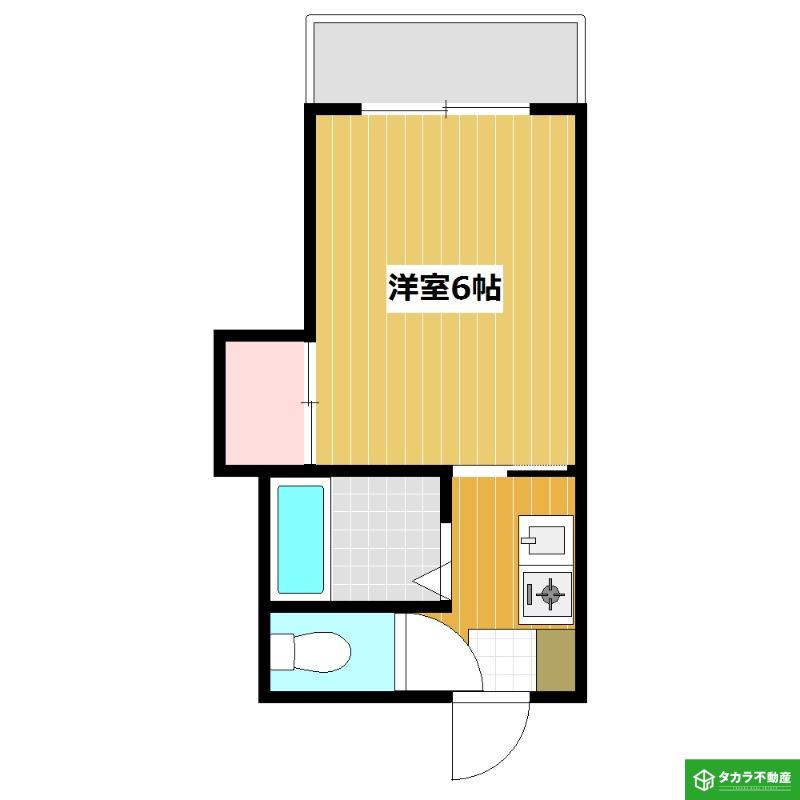 ルシエル南津留(1K/3階)の間取り写真