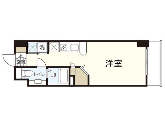 LE CIEL庚午北(ワンルーム/6階)の間取り写真