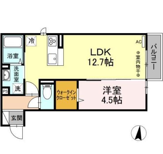 ＪＲ東北本線 花巻駅 徒歩3分 2階建 築5年(1LDK/2階)の間取り写真