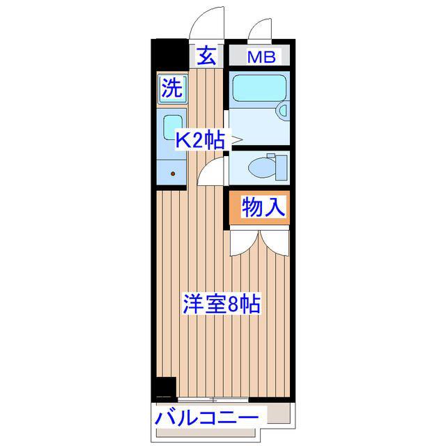 ハイツホワイトストーン(1K/3階)の間取り写真