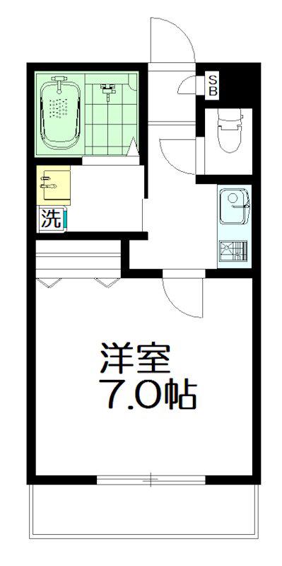 メゾンクリスタル壱番館(1K/1階)の間取り写真