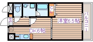 リエス春日町(1DK/3階)の間取り写真