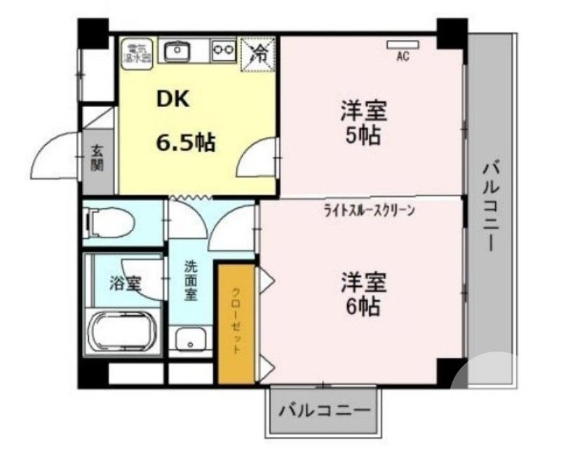 セジュール水賀池(2DK/3階)の間取り写真