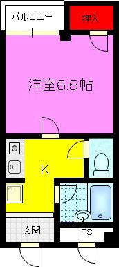 後光ビル春宮(1K/3階)の間取り写真