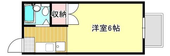 CLEO・旭川(1K/1階)の間取り写真