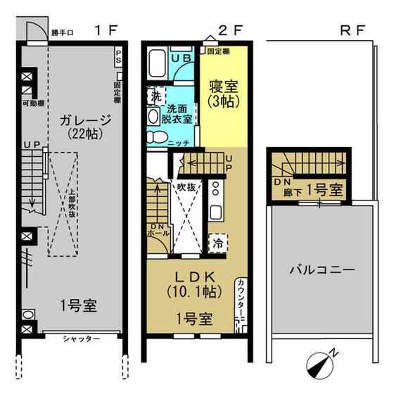 ルーラル二十六番館(1LDK/1階)の間取り写真