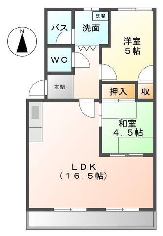 クリスタルパレス(2LDK/3階)の間取り写真
