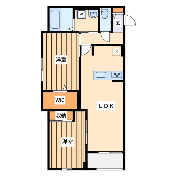 ベル リード 大倉山(2LDK/2階)の間取り写真