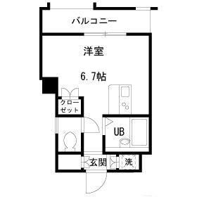 ダイヤモンドレジデンス新宿(ワンルーム/4階)の間取り写真