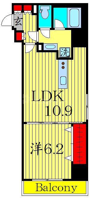 AR向島(1LDK/4階)の間取り写真