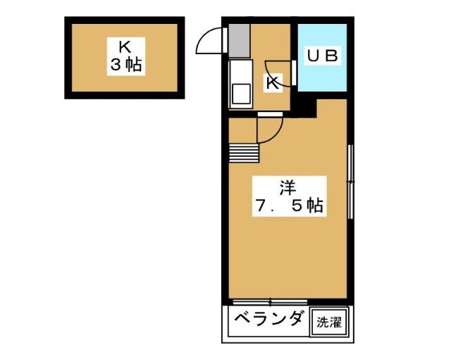 C野方BMハイツ(1K/1階)の間取り写真