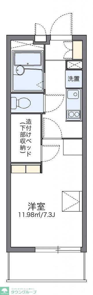 レオパレスエターナルI(1K/1階)の間取り写真
