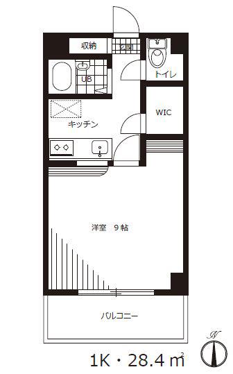 ブラウニーガーデン(1K/2階)の間取り写真