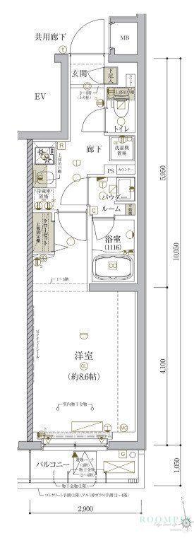 ARCOBALENO TORITSUKASEI(1K/3階)の間取り写真