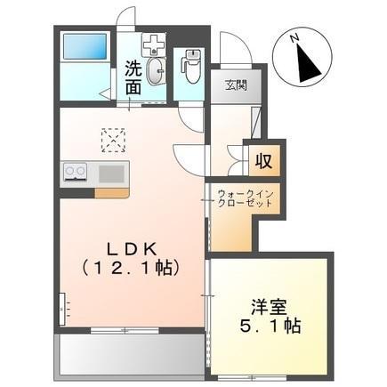 ソラール(1LDK/1階)の間取り写真