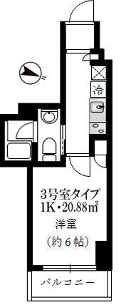 レーヴ町田V.A(1K/10階)の間取り写真